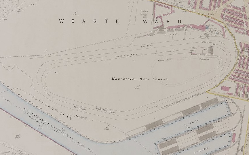 Manchester - Manchester Racecourse : Map credit Old-Maps.co.uk historic maps